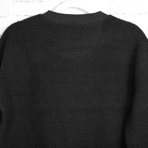 Everlane Black Teddy Sherpa Crewneck Pullover Sweater XS Fleece Sweatshirt - Picture 9 of 14